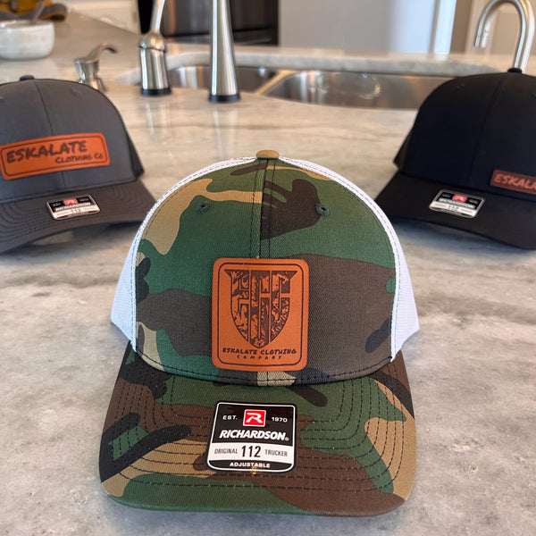 leather patch hat