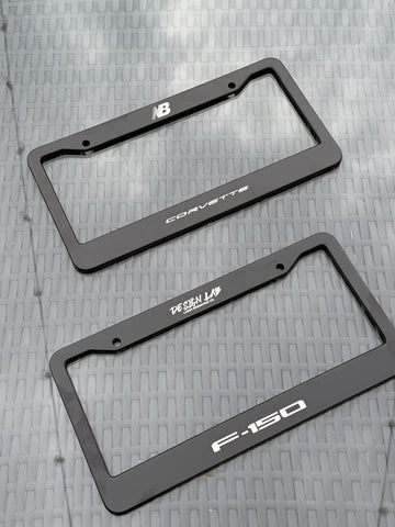 Custom plate frame
